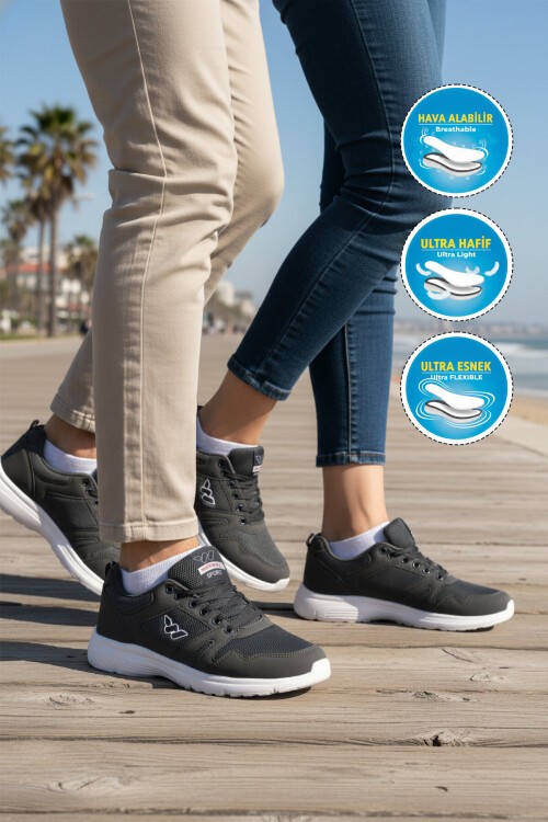 Lacivert Tekstil Hafif Unisex Spor Ayakkabı 020 G