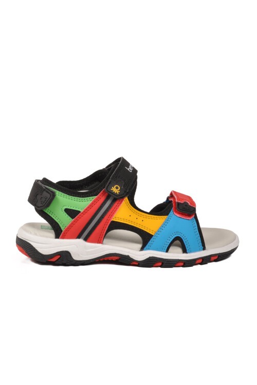 Renkli Cırtlı Kaymaz Rahat Tabanlı Unisex Çocuk Spor Sandalet BNI-10188