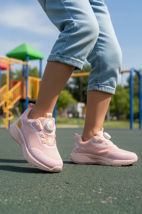 Pembe Hafif Misina Bağcıklı Kız Çocuk Spor Ayakkabı 2036 F