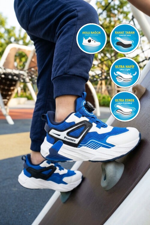 Saks-Mavi-Beyaz Erkek Çocuk Spor Ayakkabı 2099 F