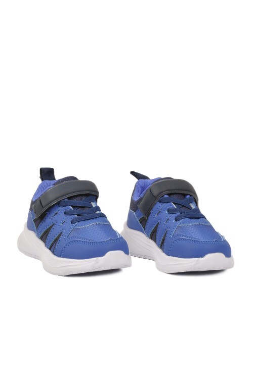 Saks Mavi Cırtlı Bebek Spor Ayakkabı 26Y905 B