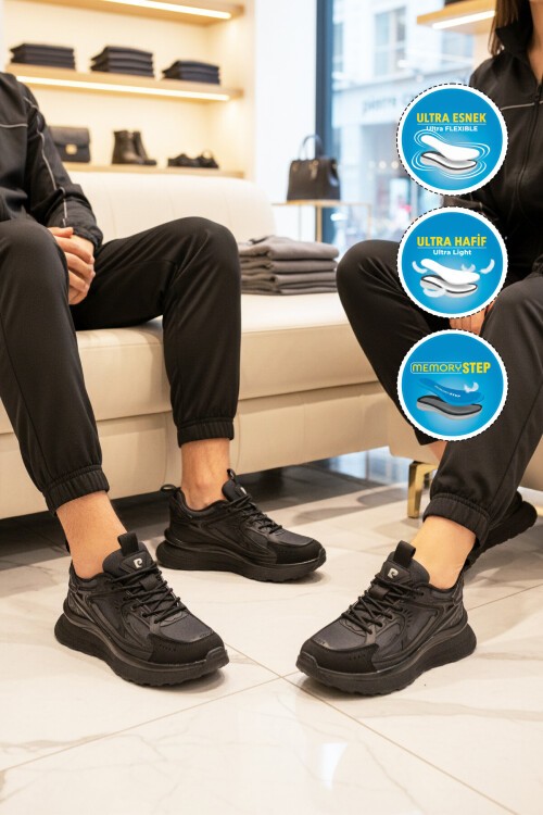 Siyah Memory Foarm Unisex Spor Ayakkabı PCI-10106 Z
