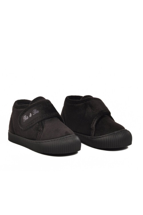 Siyah Süet Unisex Çocuk Panduf 058999 P