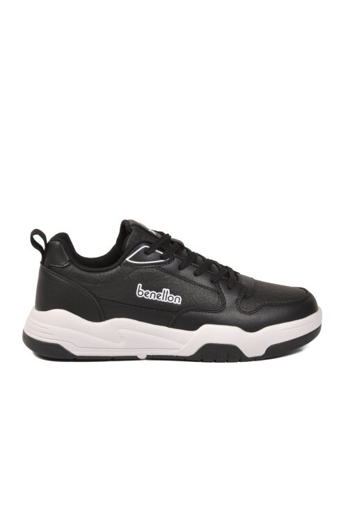 Siyah Bağcıklı Rahat Hafif Erkek Günlük Yürüyüş ve Spor Ayakkabı Sneaker BNI-11505