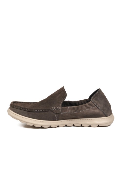 Antrasit Süet Rahat Hafızalı Taban Hakiki Deri Erkek Loafer Smart Casual Ayakkabı Sensitive M599 M