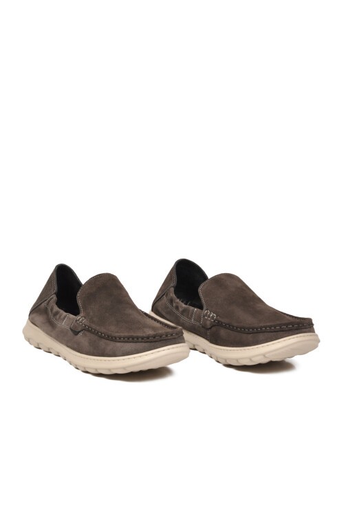 Antrasit Süet Rahat Hafızalı Taban Hakiki Deri Erkek Loafer Smart Casual Ayakkabı Sensitive M599 M