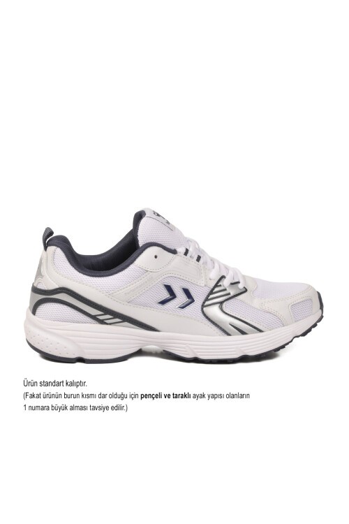 Beyaz-Lacivert Nefes Alabilen File Detaylı Hafif Taban Erkek Yürüyüş ve Spor Ayakkabı Sneaker 900911 Hml Performance 930