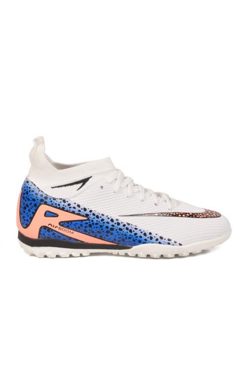 Beyaz-Siyah Bilekten Sarmalı Unisex Halı Saha Futbol Ayakkabısı 610 Süperfly G