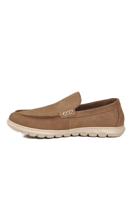Kum Nubuk Hakiki Deri Anatomik Tabanlı Erkek Casual Ayakkabı Loafer M732