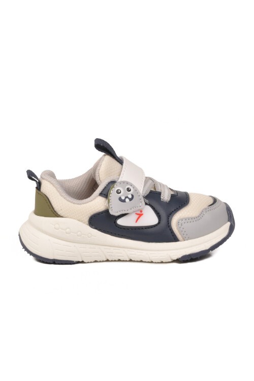 Lacivert Fileli Cırtlı Anatomik Desenli Bebek İlk Adım ve Spor Ayakkabı Sneaker Dorian İA