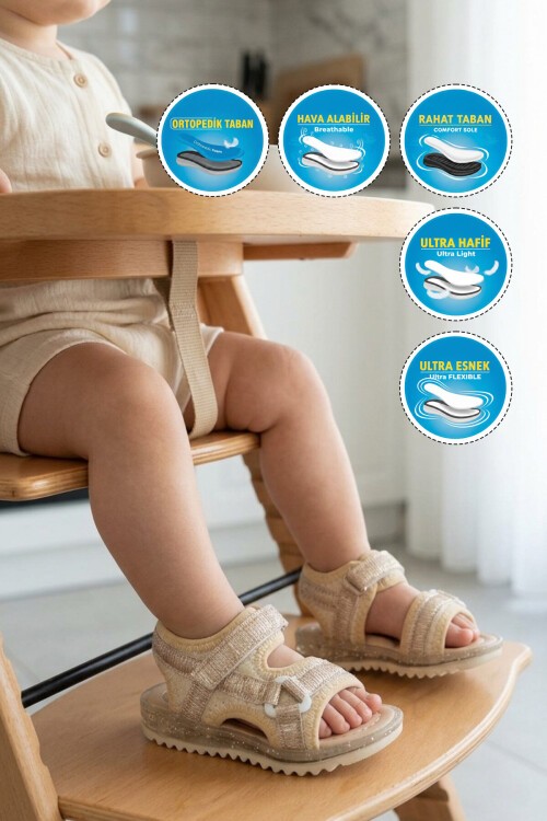 Sedef Ortopedik Bebek Sandalet 25T104 B