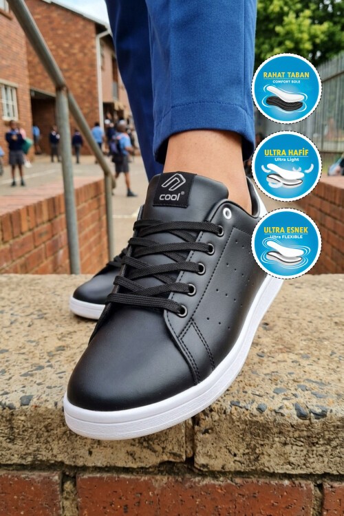Siyah-Beyaz Unisex Rahat Casual Günlük Sneaker Spor Ayakkabı Ursula G