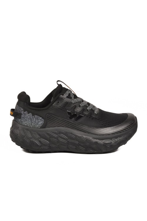 Siyah Fileli Hafif Rahat Hafızalı Kalın Tabanlı Erkek Yürüyüş ve  Spor Ayakkabı Sneaker Flystep M