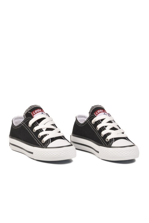 Siyah Keten Unisex Çocuk Spor Ayakkabı 26201 P
