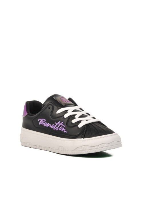 Benetton Siyah-Beyaz Unisex Sneaker