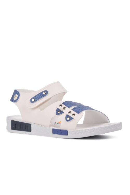 Ayakmod Beyaz-Kot Mavi Erkek Çocuk Sandalet