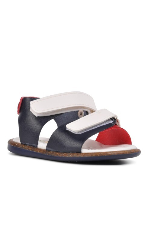 Ayakmod Lacivert-Beyaz-Kırmızı Erkek Çocuk Sandalet