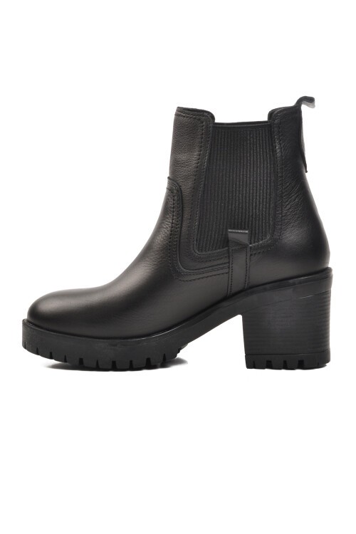 Ayakmod Siyah Hakiki Deri Kadın Bot