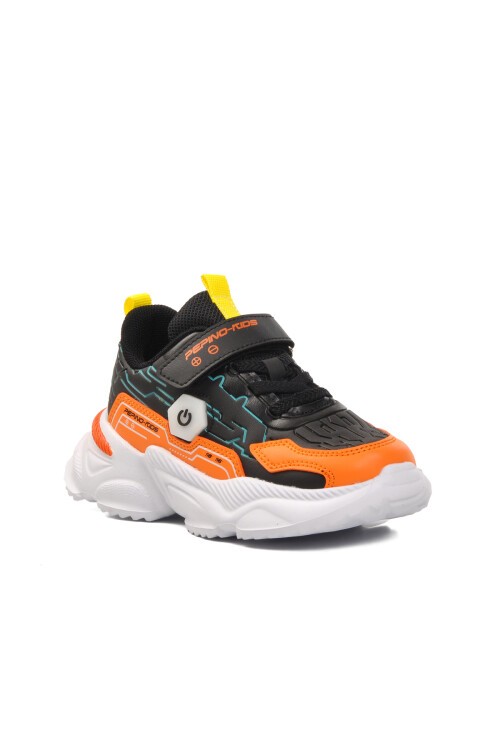 Walkway Siyah-Turuncu Çocuk Spor Ayakkabı