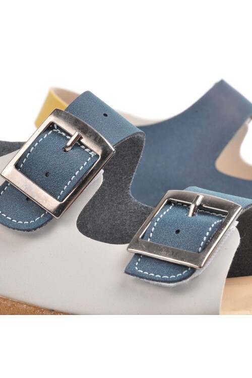 Ayakmod Lacivert-Bej-Hardal Erkek Çocuk Sandalet