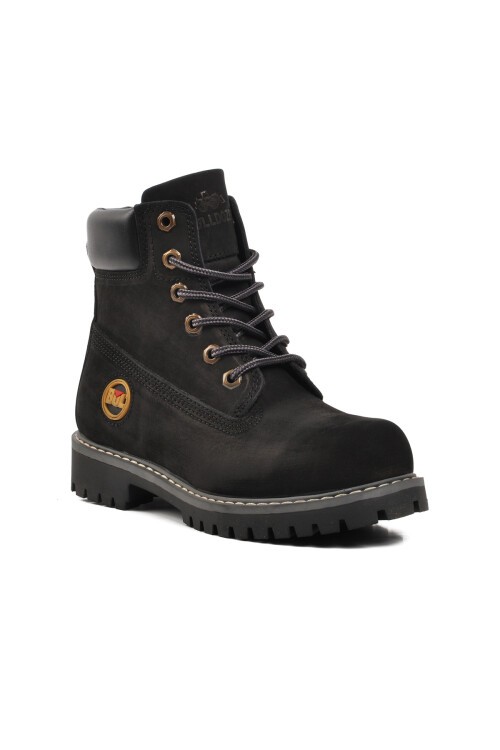 Bulldozer Siyah Nubuk Unisex Bot