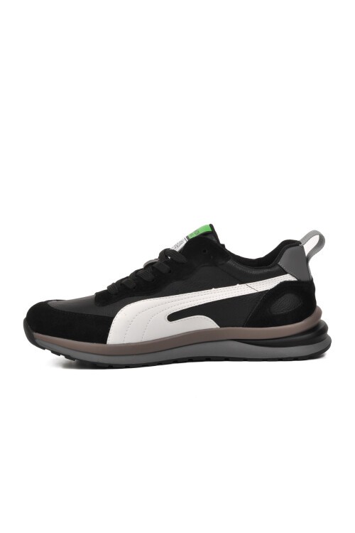 Geniş Kalıp Siyah Erkek Sneaker