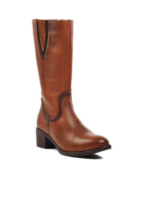 Ayakmod Taba Hakiki Deri  Kadın Çizme