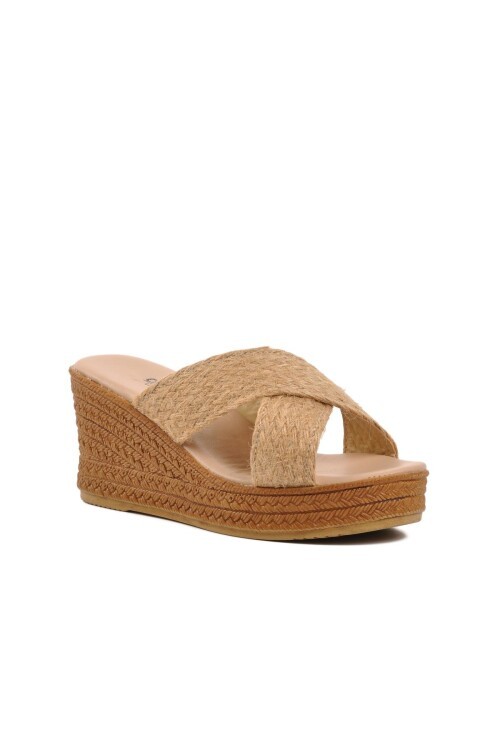Ayakmod Bej Kadın Terlik