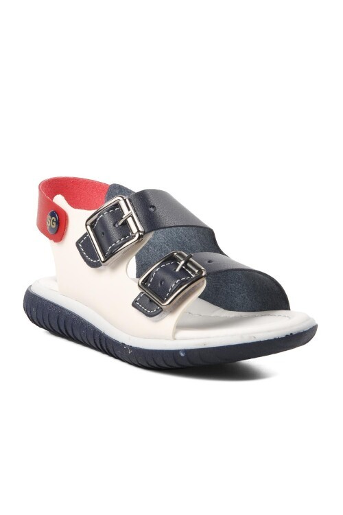 Ayakmod Lacivert-Beyaz-Kırmızı Erkek Çocuk Sandalet