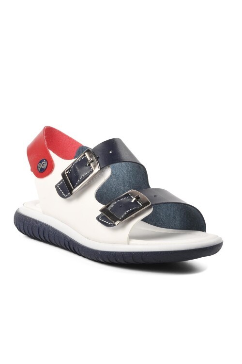 Ayakmod Lacivert-Beyaz-Kırmızı Erkek Çocuk Sandalet
