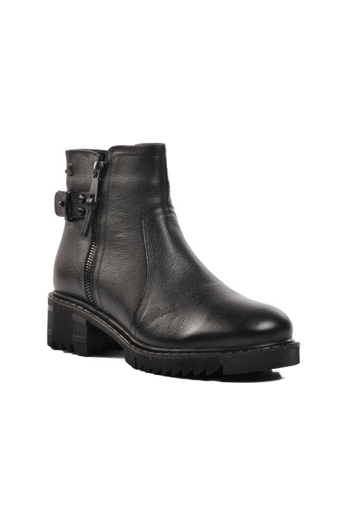 Venüs Siyah Hakiki Deri Kadın Bot