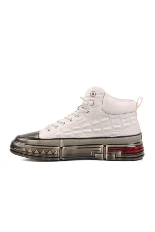 Guja Beyaz Hakiki Deri Erkek Spor Ayakkabı