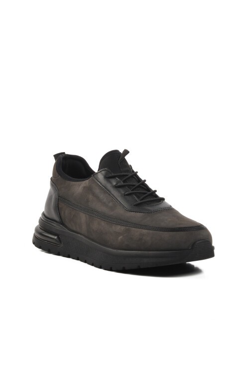 Ayakmod Gri Nubuk Hakiki Deri Erkek Günlük Ayakkabı