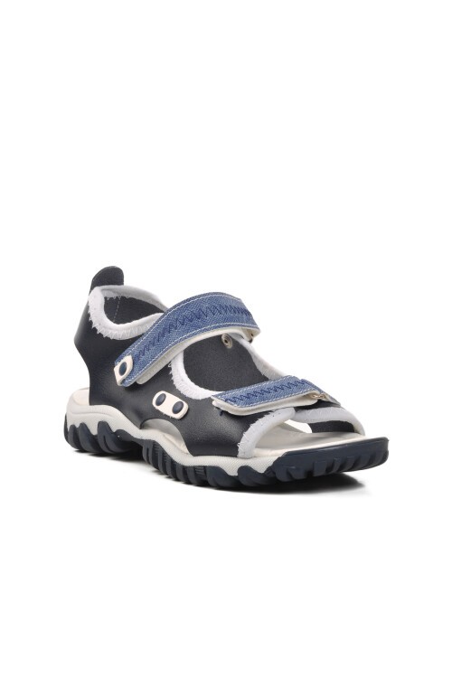 Ayakmod Lacivert-Kot-Beyaz Erkek Çocuk Sandalet
