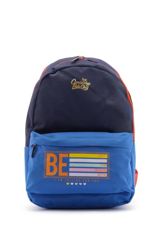 Lacivert Çok Bölmeli Unisex Seyehat ve Okul Sırt Çantası CPO4080