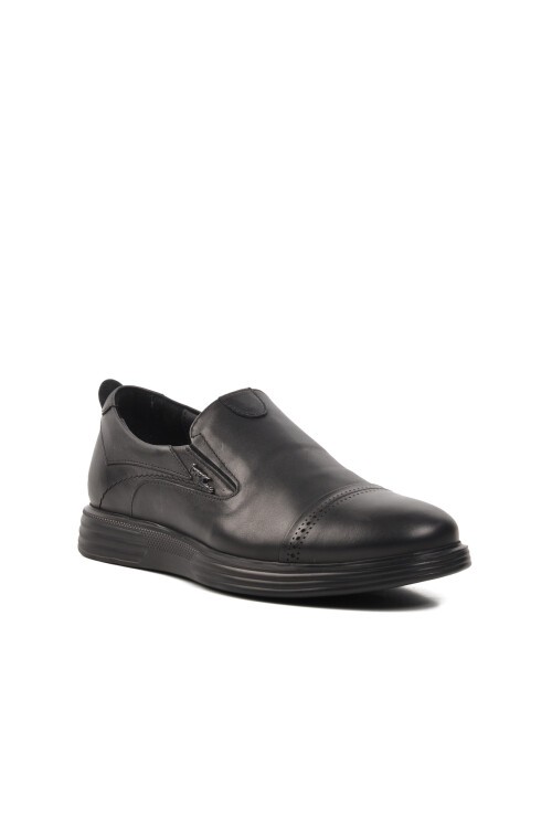 Ayakmod Siyah Hakiki Deri Erkek Günlük Ayakkabı