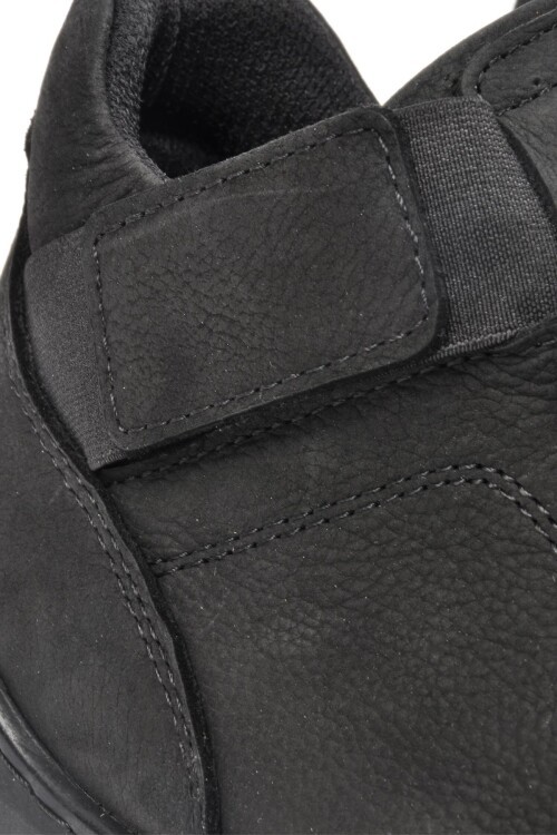 Bulldozer Siyah Nubuk Hakiki Deri  Erkek Bot