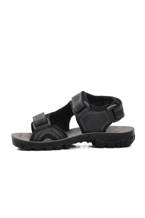 Siyah Cırtlı Unisex Çocuk Spor Sandalet Taurus F