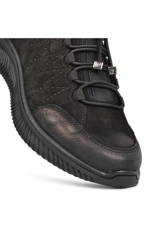 Pierre Cardin Siyah Nubuk Hakiki Deri Erkek Günlük Ayakkabı