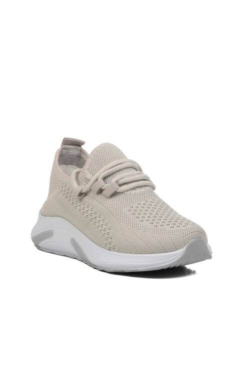  Buz-Beyaz Hafif Fileli Çocuk Spor Ayakkabı