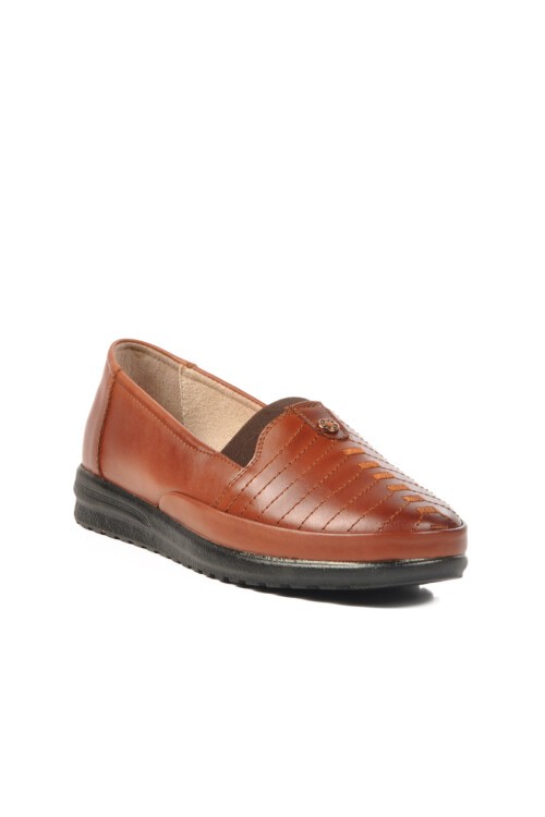 Taba Hakiki Deri Kadın Casual Ayakkabı 144 Z