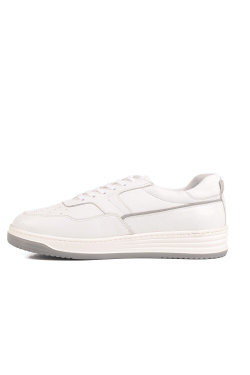 Beyaz Hakiki Deri Erkek Günlük Ayakkabı Lion LO2140-2090 M