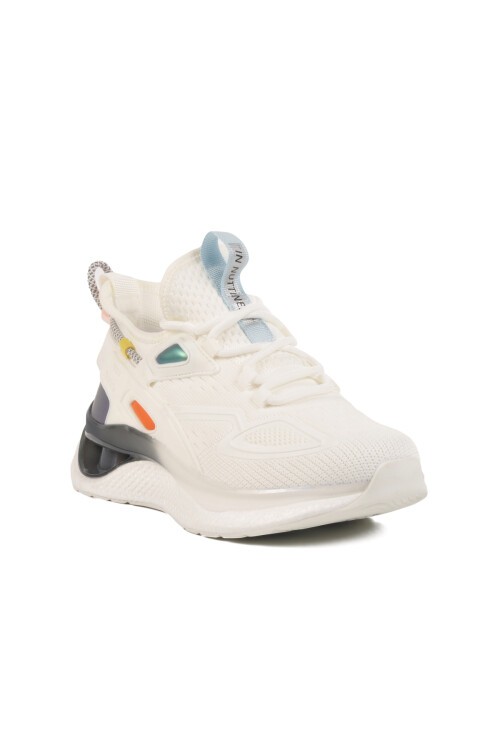 Beyaz Anorak Hafif Esnek Hava Alabilen Erkek Spor Ayakkabı 25Y508 M