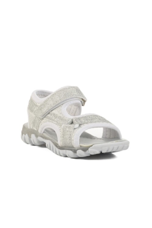 Gümüş Simli Ortopedik Kız Çocuk Sandalet 25T104 P
