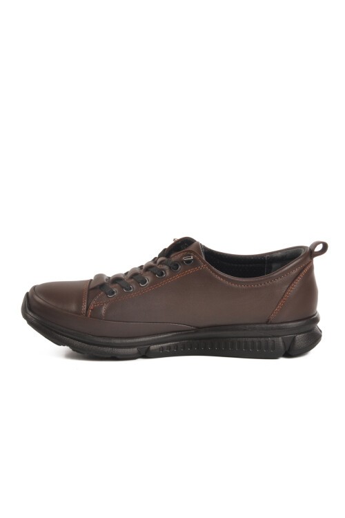 Kahve Hakiki Deri Kadın Günlük Ayakkabı 605 Z