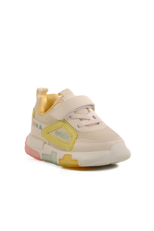 Krem Hafif Cırtlı Bebek Spor Ayakkabı 1909 B