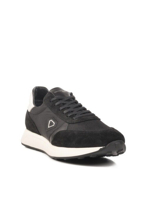 Siyah-Beyaz Hakiki Deri Erkek Sneaker 3Y1530-E320 M