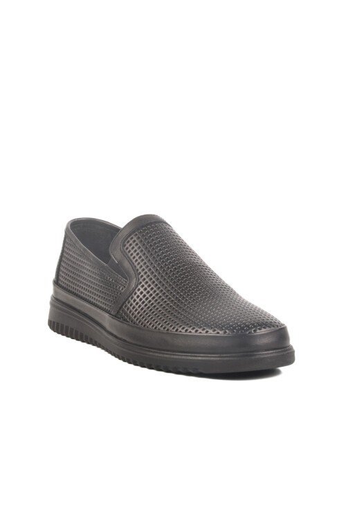 Siyah Hakiki Deri Erkek Günlük Ayakkabı Lion LO2070-C200 M