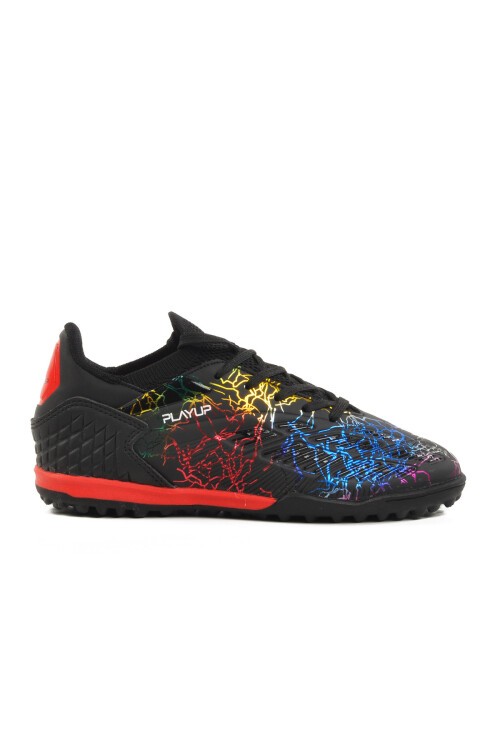 Siyah Bağcıklı Unisex Çocuk Futbol Ayakkabısı Halı Saha FH-251-148