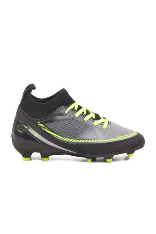 Siyah Çoraplı Bağcıklı Unisex Çocuk Futbol Ayakkabısı Krampon FK-251-141